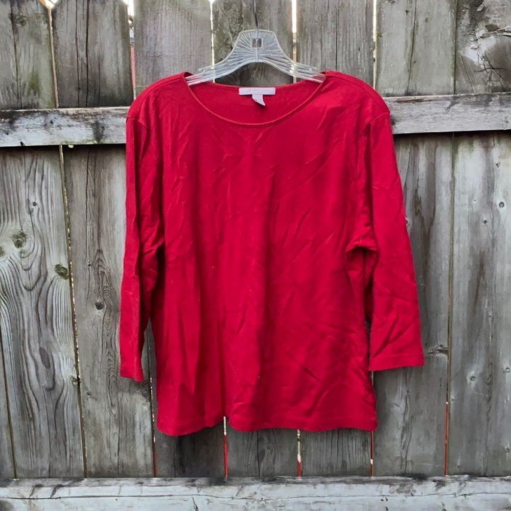 JM collection red top sz. L